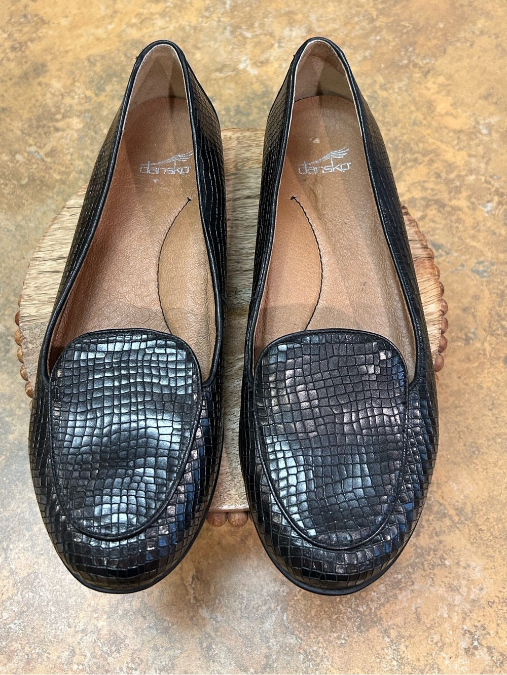 Dansko Embossed Leather Anastasia Loafers